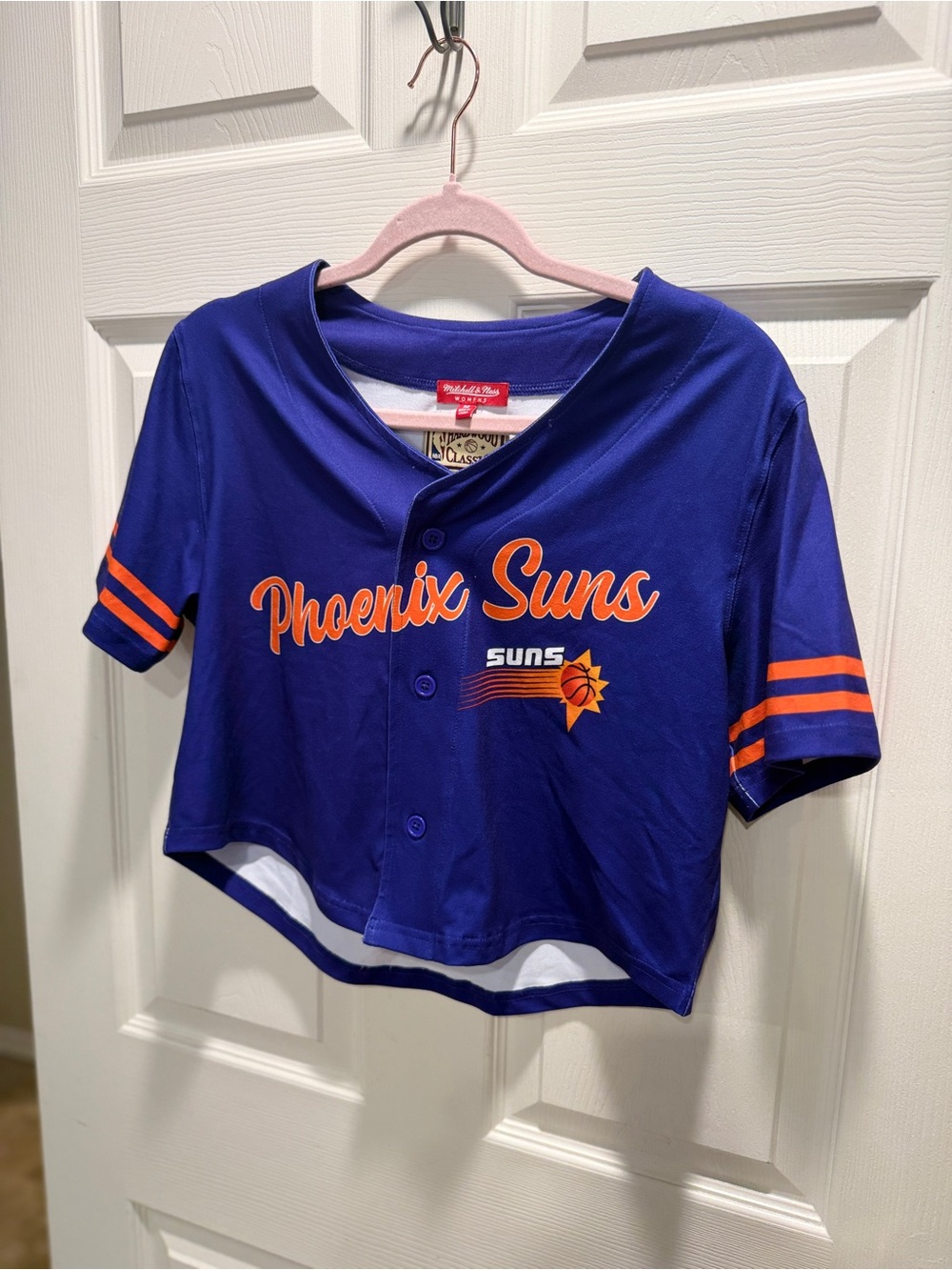 Mitchell Ness Phoenix Suns Cropped Baseball Jersey Medium Hardwood Classics - Picture 3 of 7